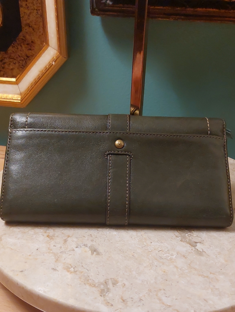 Coach 2007 65 Anniversary Legacy Stripe Print Fold Over Wallet Italian VACHETTA - Picture 8 of 13